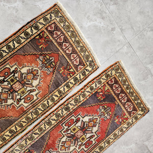 Vintage Turkish Yastik Rugs Set of 2 | 19'' x 37''
