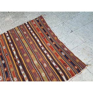 Vintage Turkish Kilim Rug 4'6'' x 7'2''