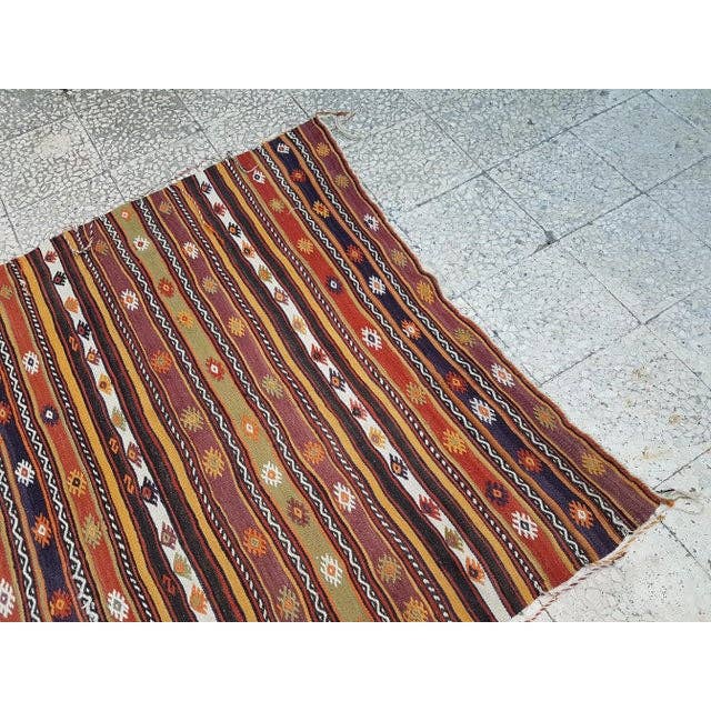Vintage Turkish Kilim Rug 4'6'' x 7'2''