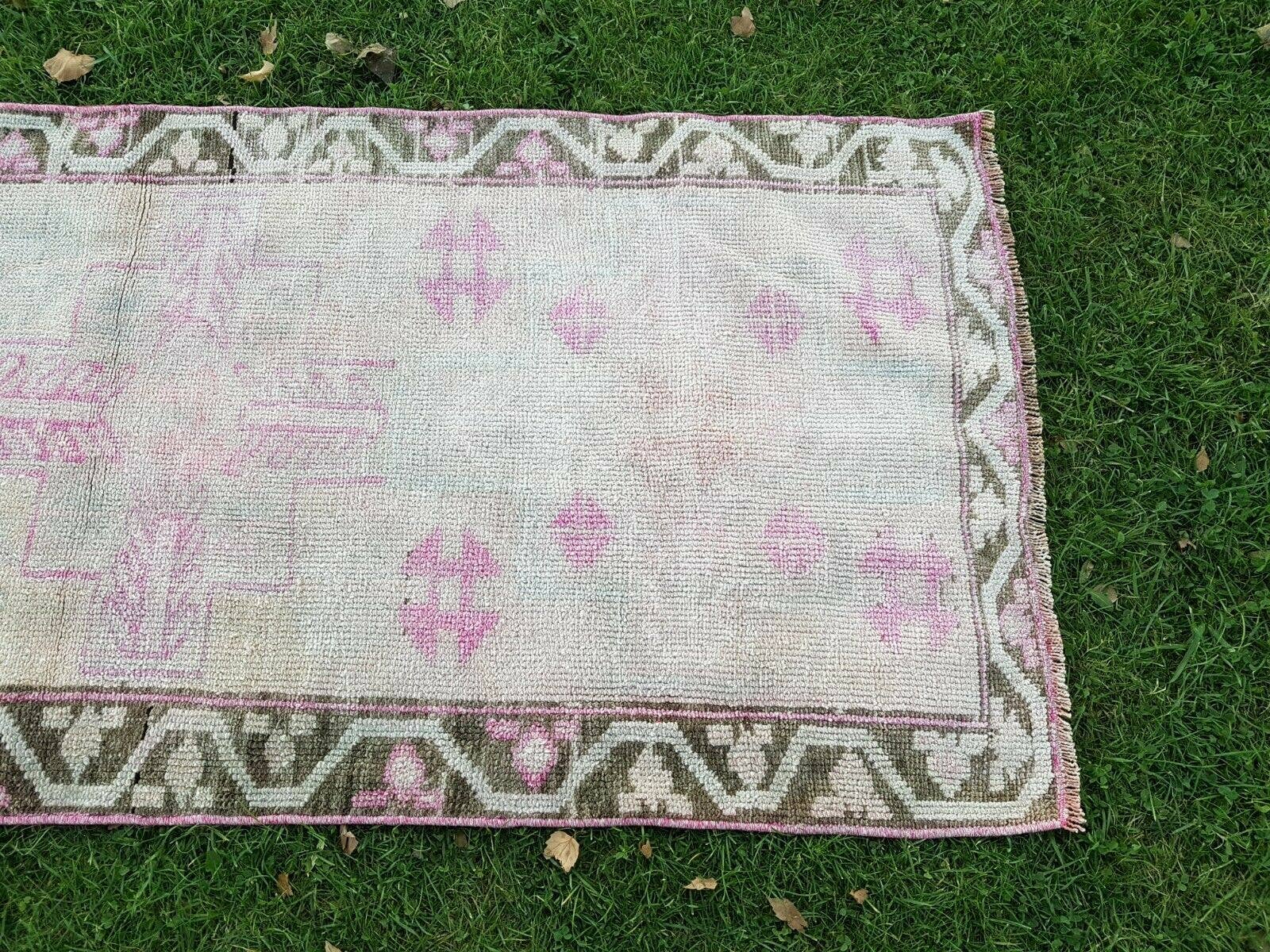Vintage Herki Runner Rug 3' x 12'6''