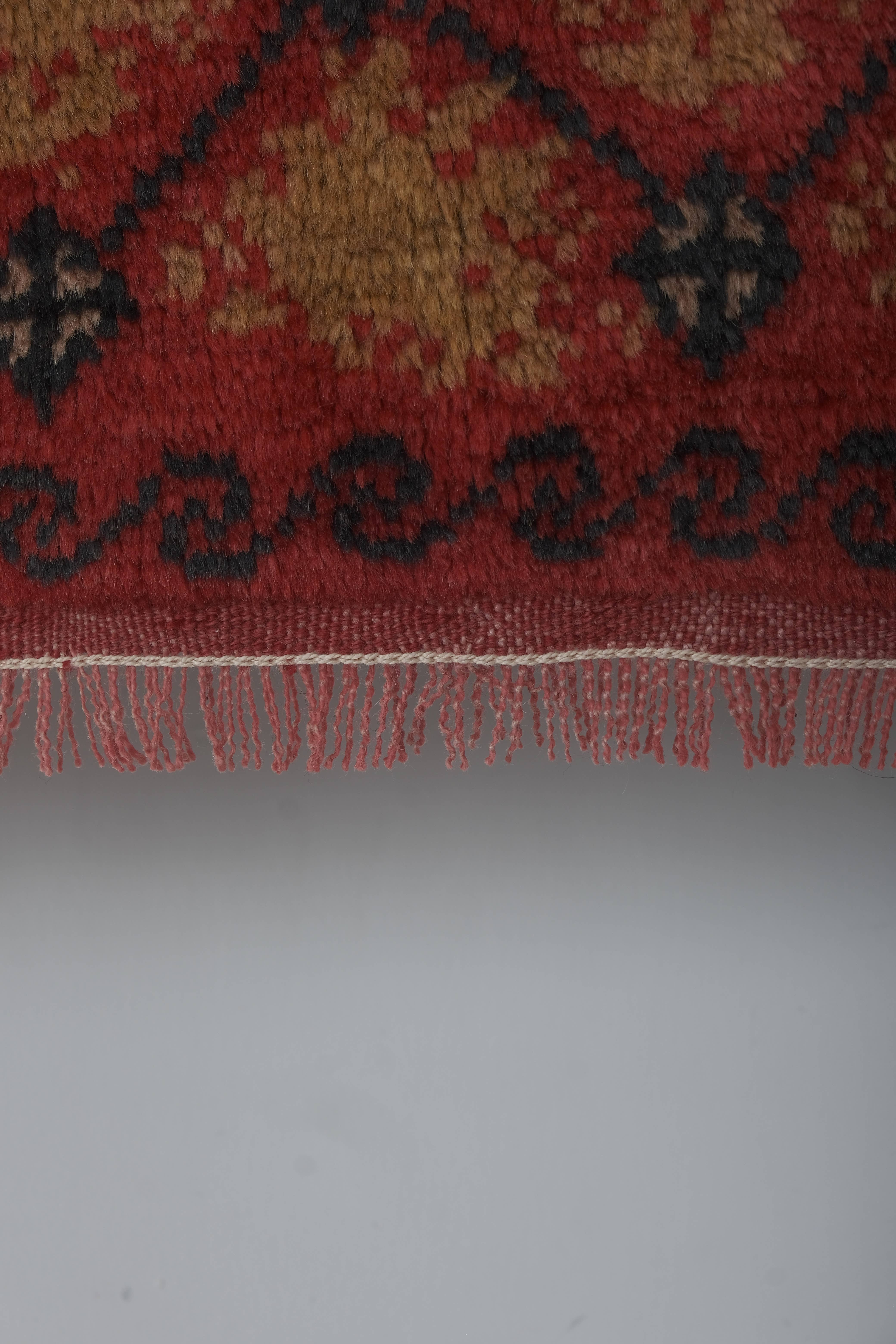 Vintage Turkish Tulu Rug 4'3'' x 5'7''