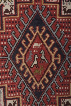 Vintage Turkish Soumac Rug 3'11'' x 6'3''