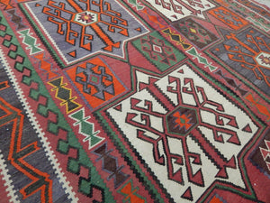 Vintage Caucasian Kilim Rug 5'9'' x 10'6''