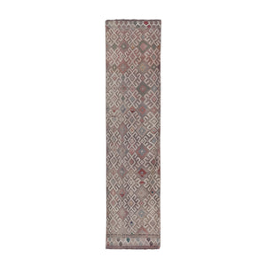 Vintage Turkish Kilim Runner 2'4'' x 8'10''