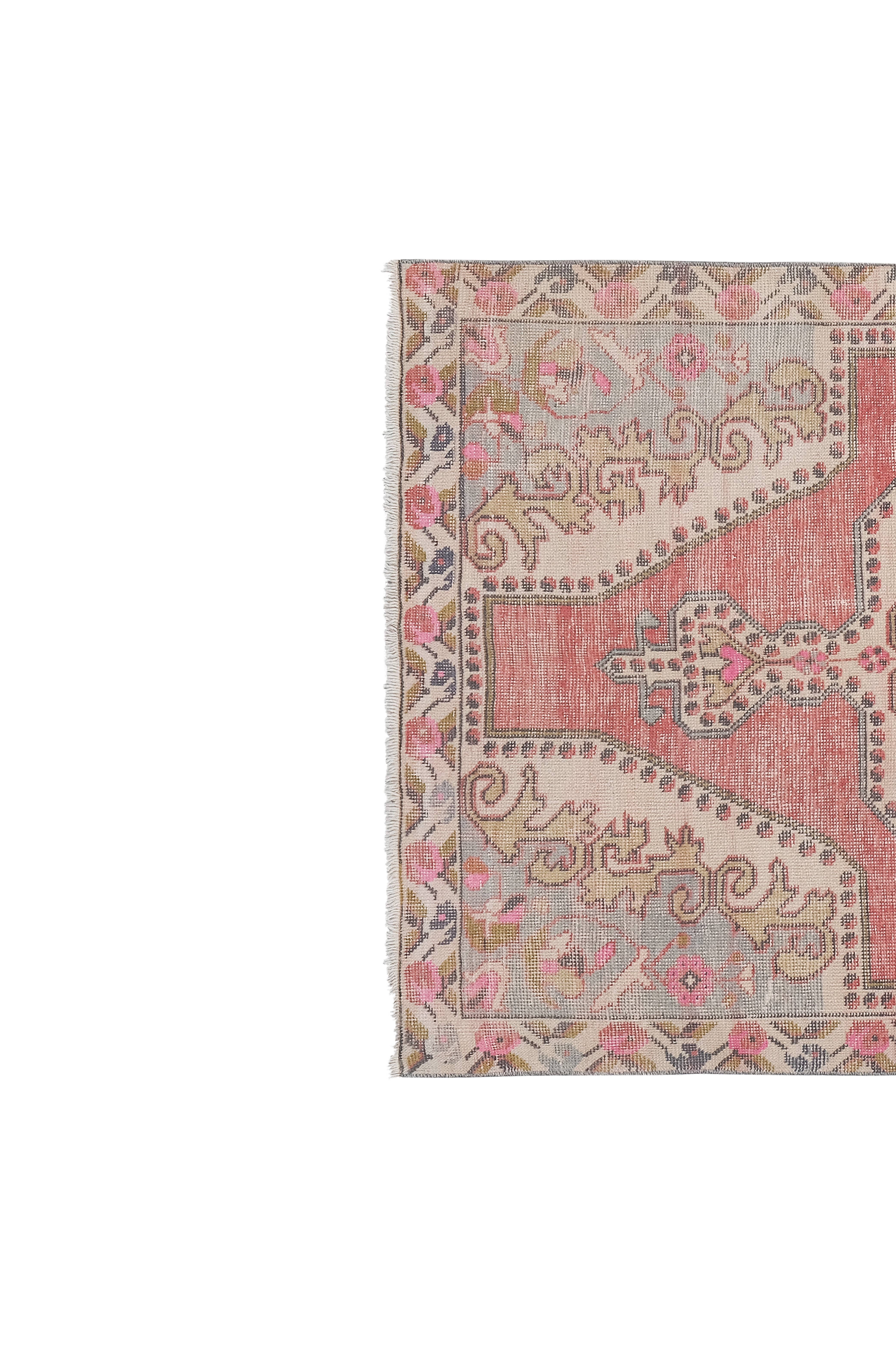 Vintage Turkish Rug 4'3'' x 7'
