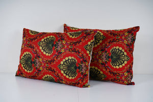 Uzbek Roller Printed Pillow Cover Set of 2 | 16'' x 22''