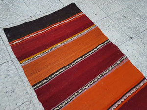 Vintage Turkish Kilim Runner 2'3'' x 8'8''