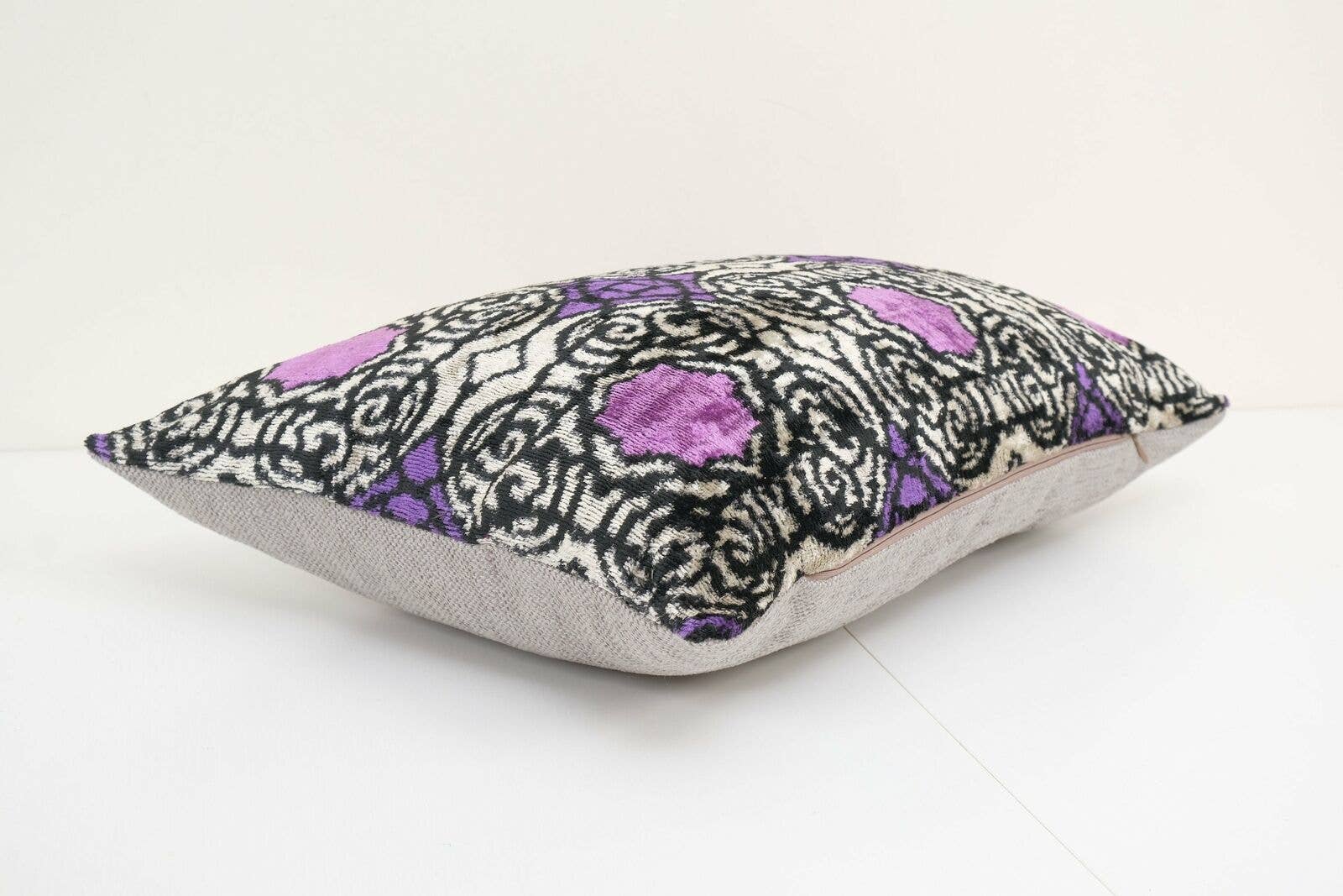 Silk Ikat Velvet Pillow Cover | 16'' x 22''