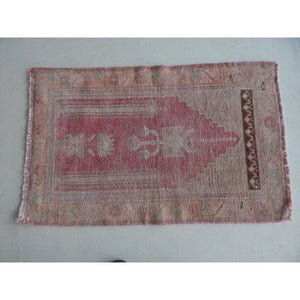 Vintage Oushak Yastik Rug 26'' x 41''