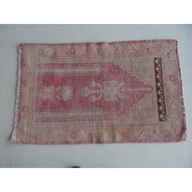 Vintage Oushak Yastik Rug 26'' x 41''