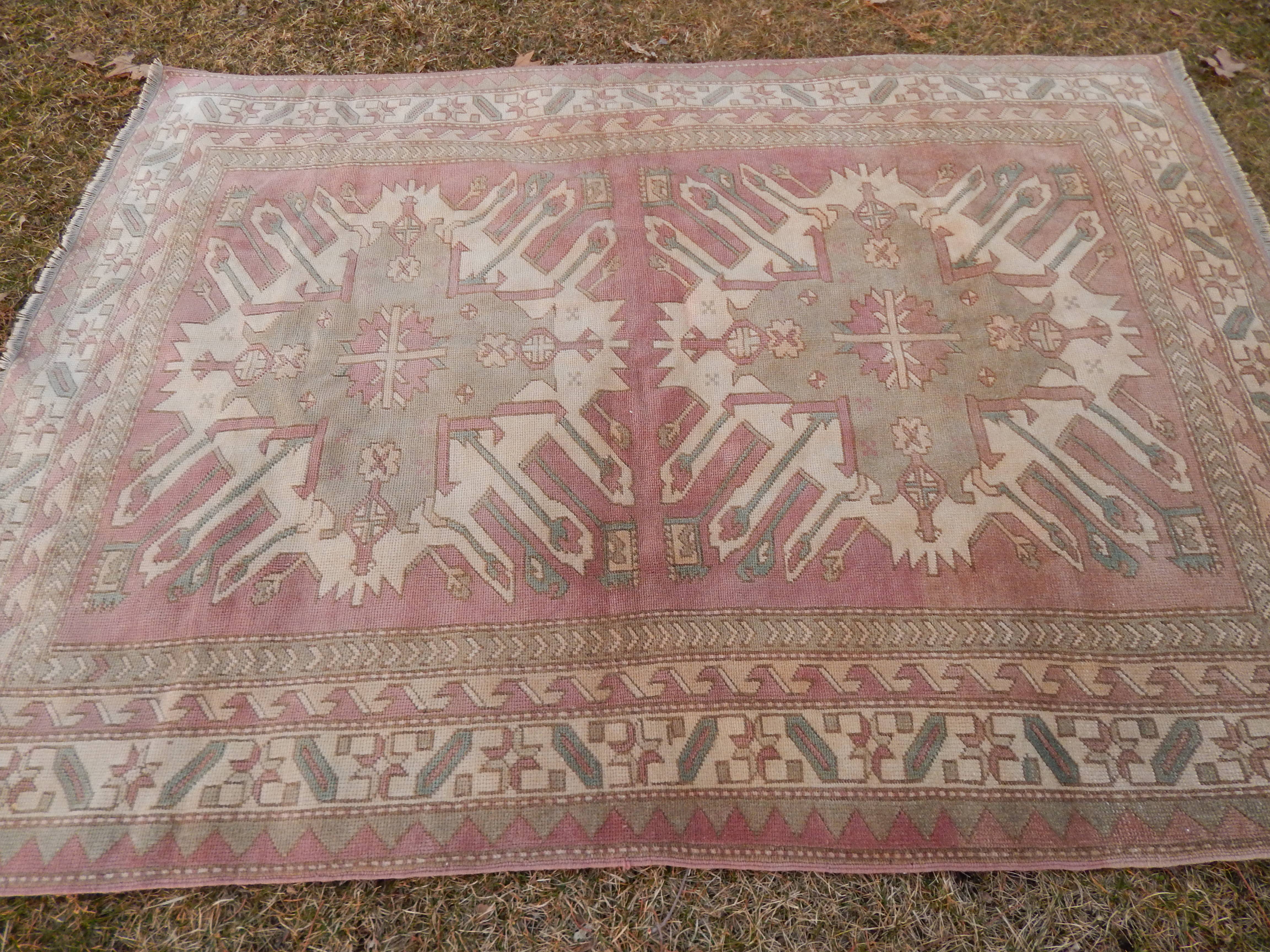 Vintage Oushak Rug 4'9'' x 6'8''