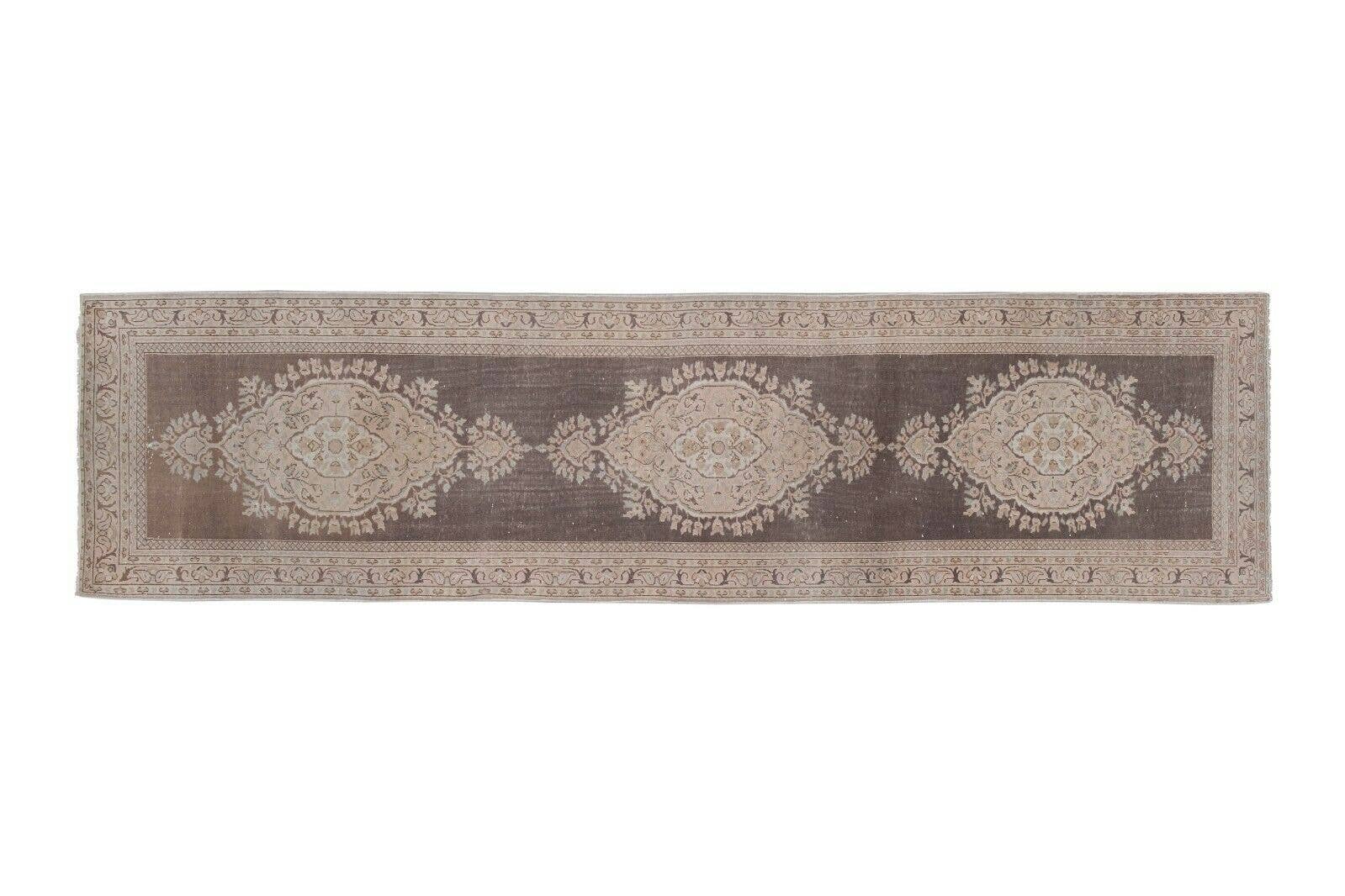 Vintage Turkish Konya Runner Rug 3' x 11'8''