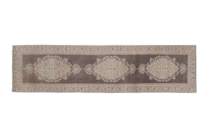 Vintage Turkish Konya Runner Rug 3' x 11'8''