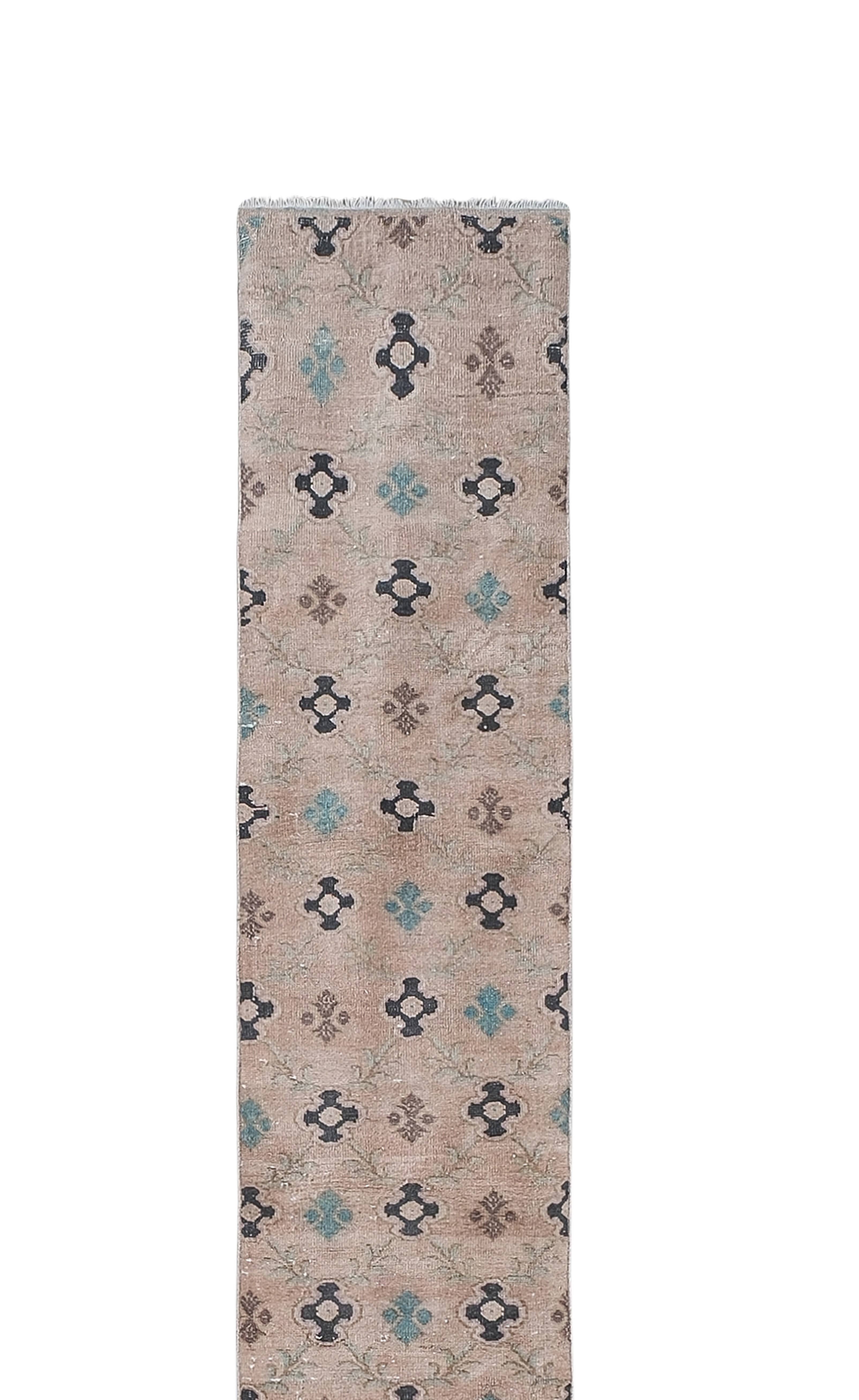 Vintage Turkish Runner Rug 1'10'' x 19'2''
