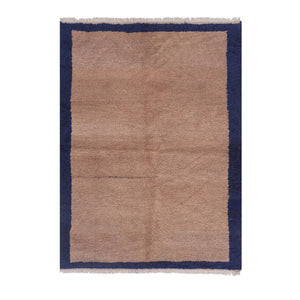 Vintage Checkered Turkish Tulu Rug 4'4'' x 5'11''