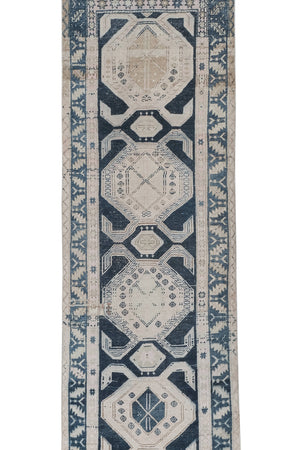 Vintage Turkish Karapinar Runner Rug 3'11'' x 12'10''