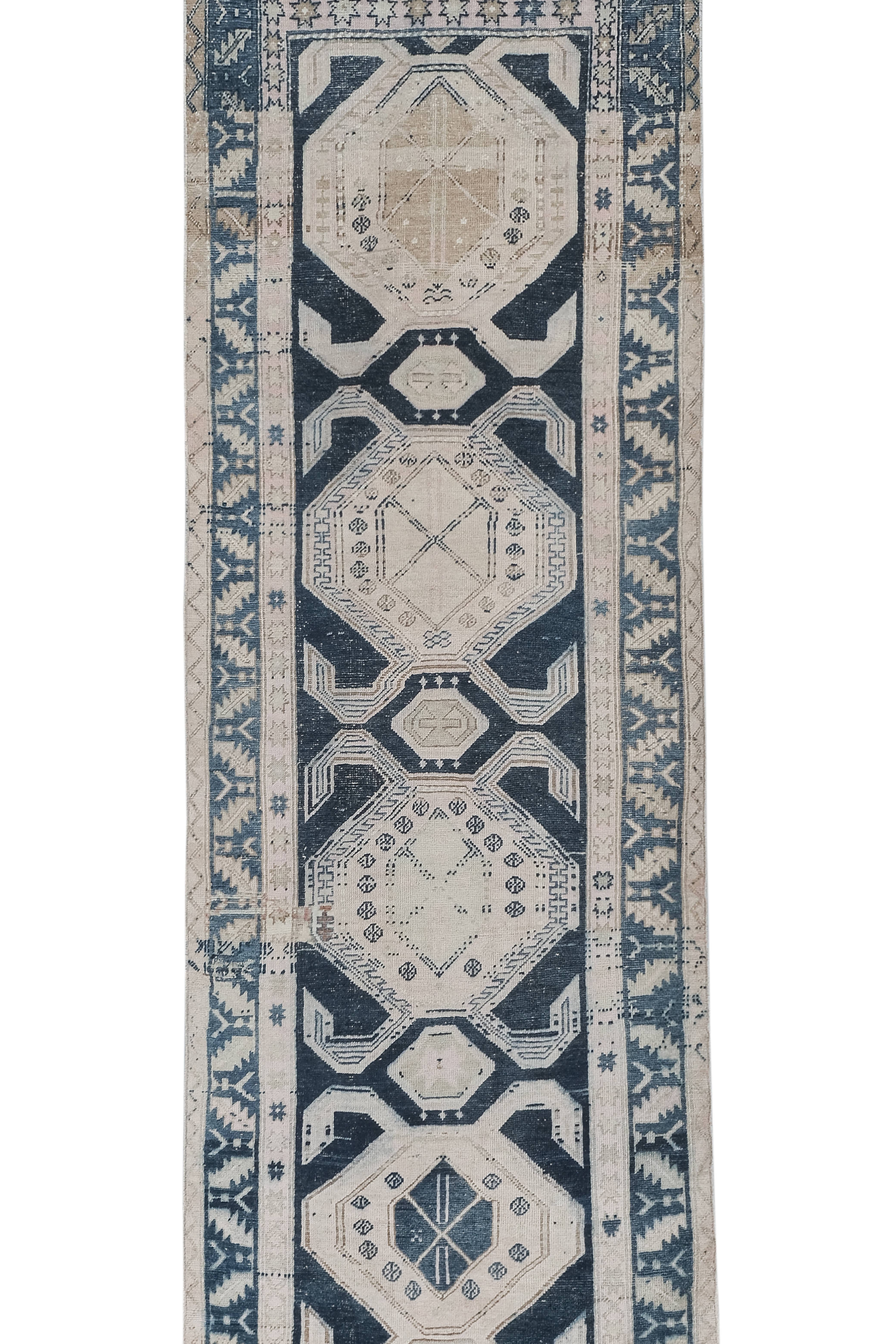 Vintage Turkish Karapinar Runner Rug 3'11'' x 12'10''