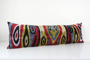 Silk Ikat Velvet Pillow Cover | 14'' x 50''