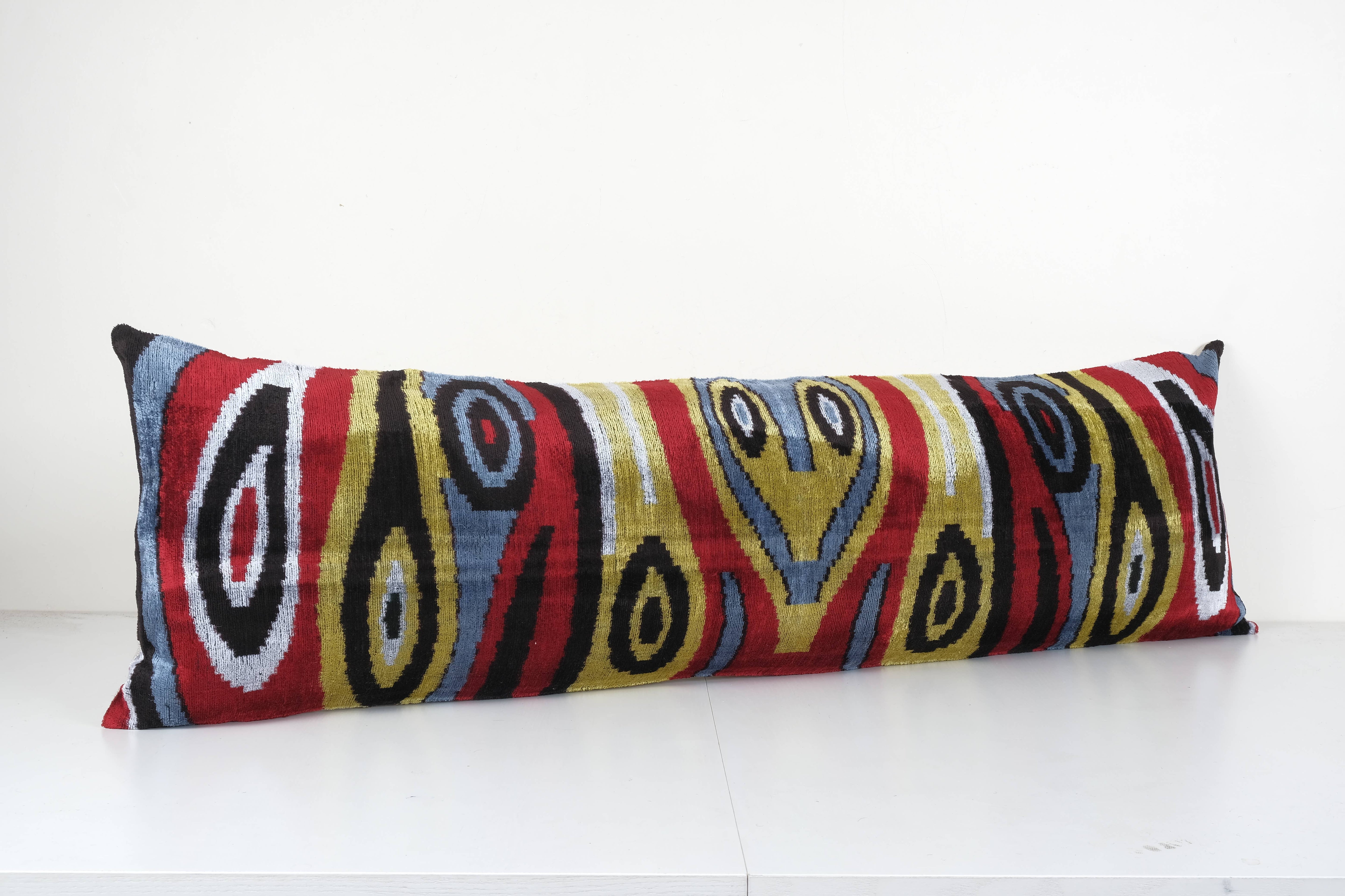 Silk Ikat Velvet Pillow Cover | 14'' x 50''