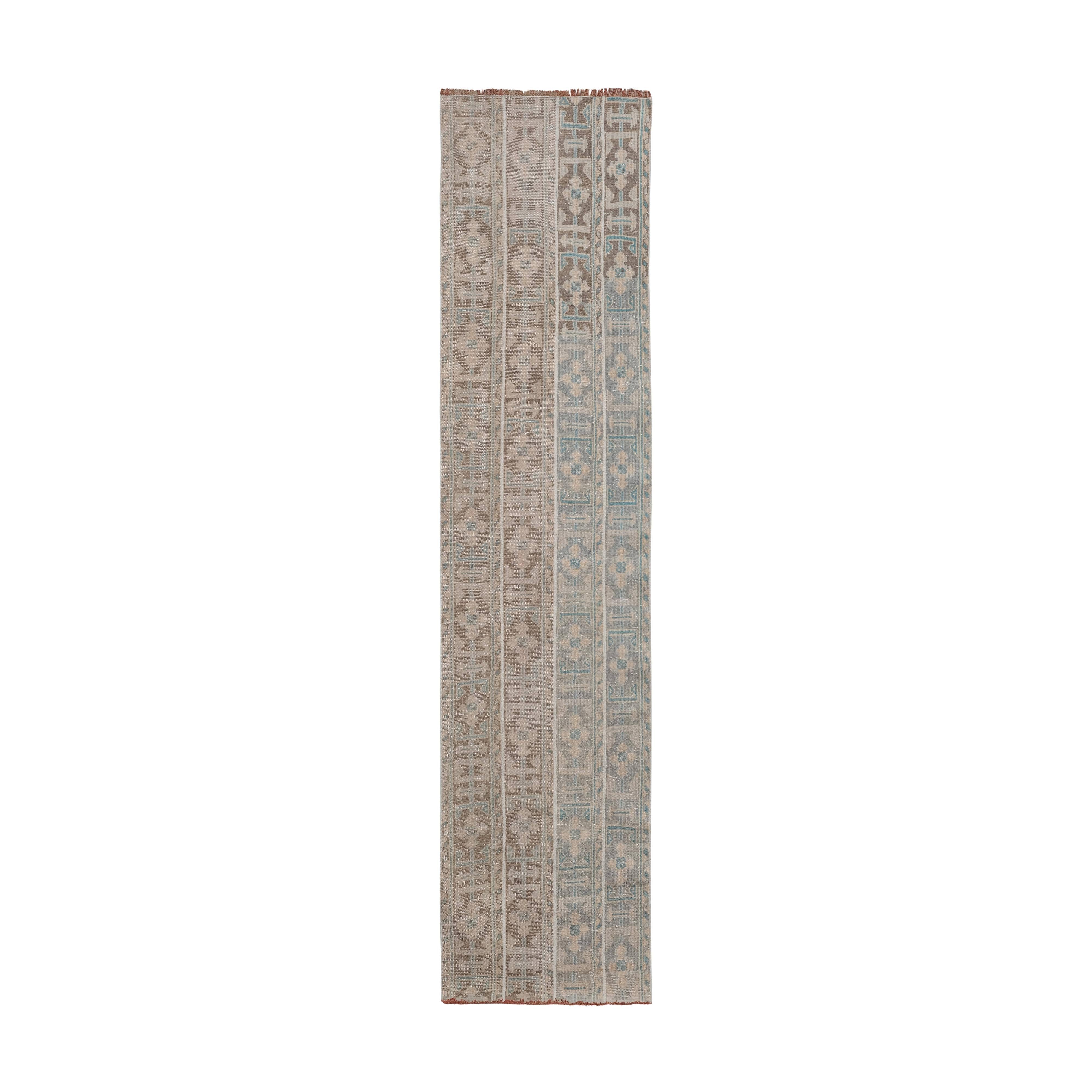 Vintage Turkish Anatolian Oushak Runner 2'6'' x 9'9''