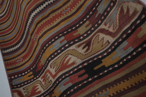 Vintage Turkish Kilim Runner 2'5'' x 25'4''