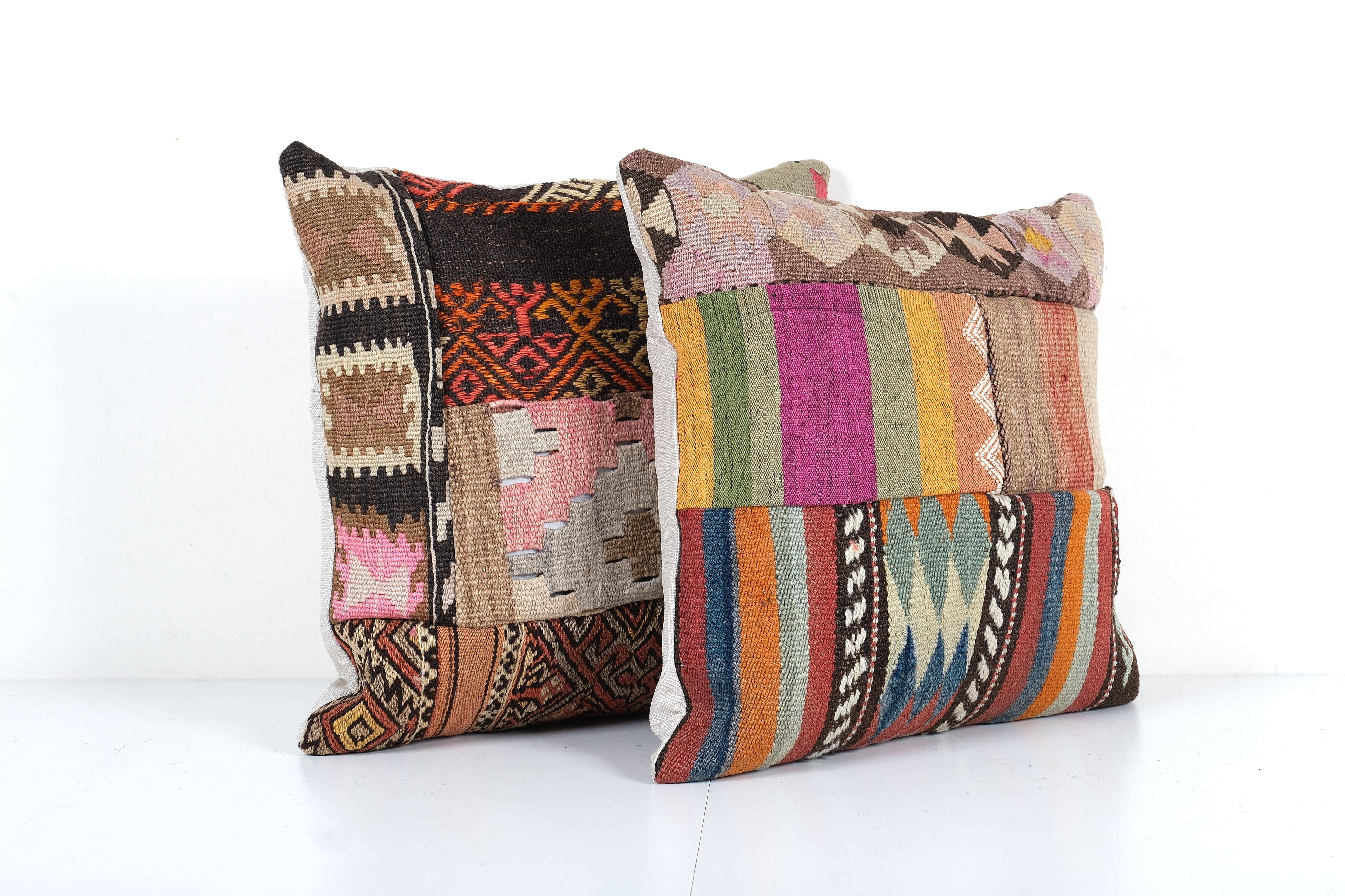 Rug Pillow Cover Set of 2 | 19'' x 19''