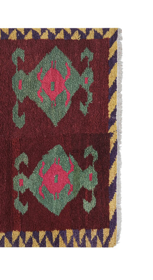 Vintage Turkish Shaggy Tulu Rug 45'' x 51''