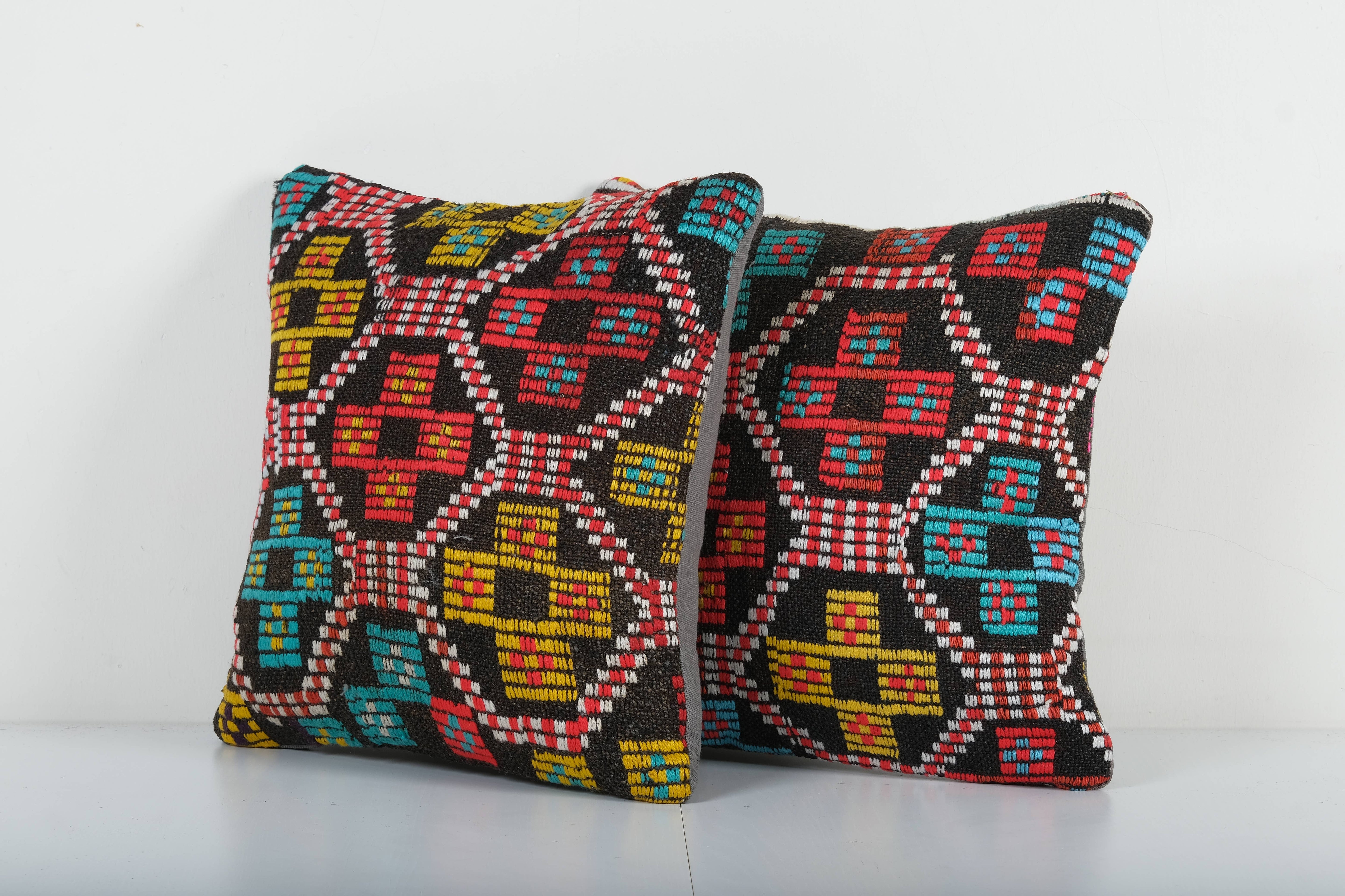 Kilim Pillow Cover Set of 2 | 15'' x 16''
