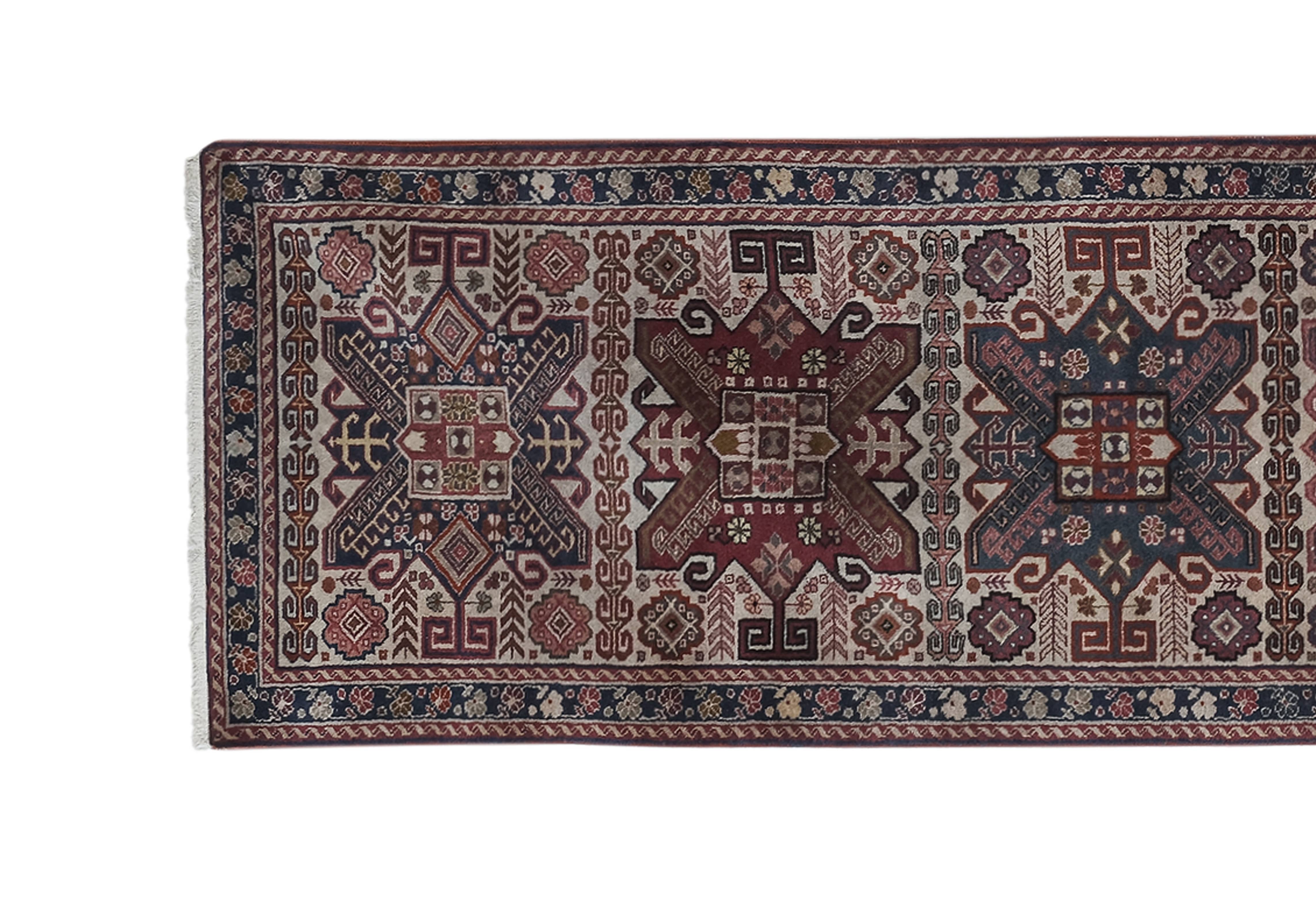 Vintage Turkish Anatolian Runner Rug 2'6'' x 10'