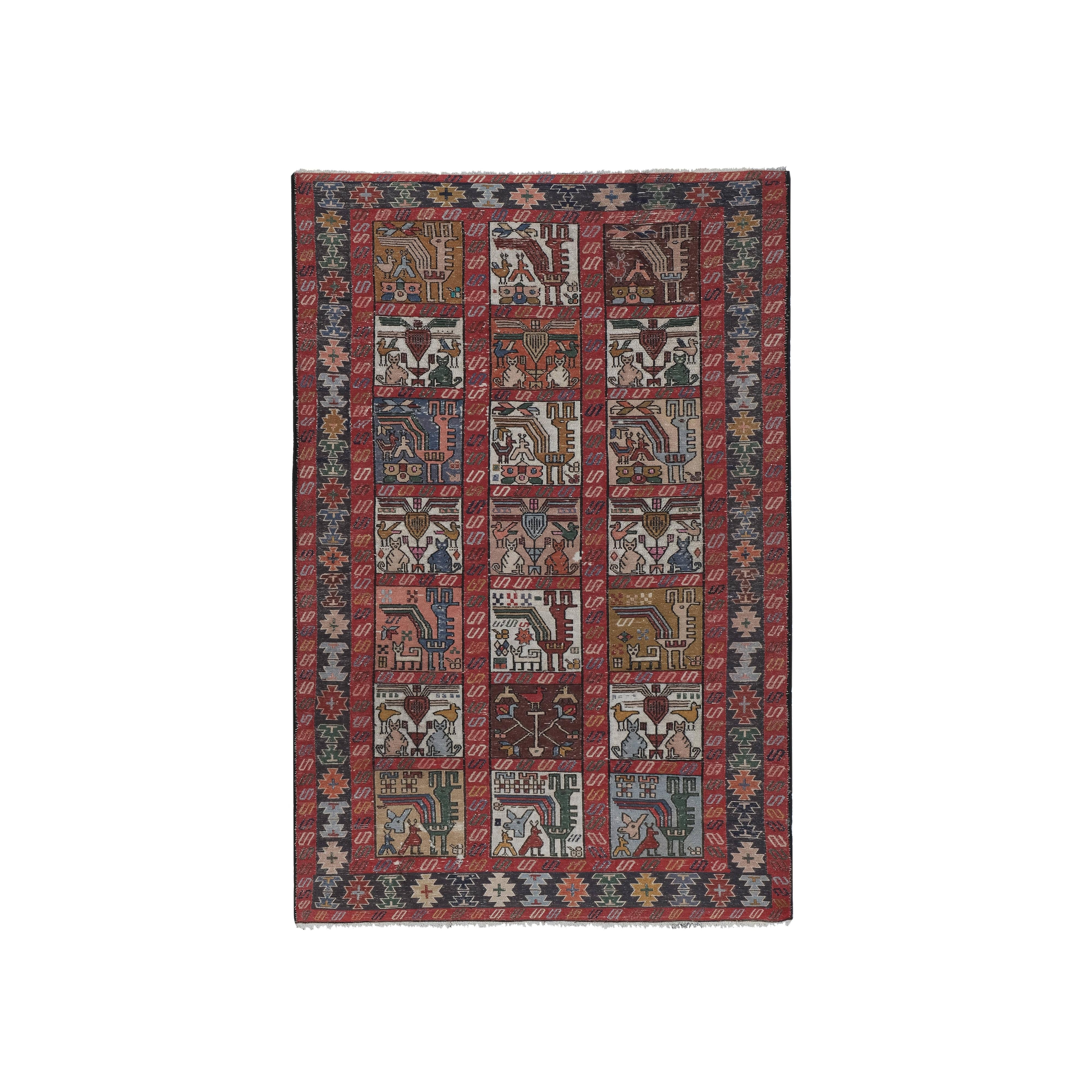 Vintage Turkish Soumac Rug 3'11'' x 6'1''