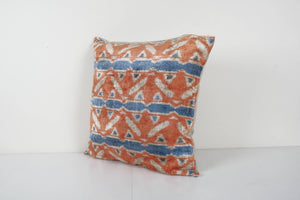 Silk Ikat Velvet Pillow Cover | 24'' x 24''