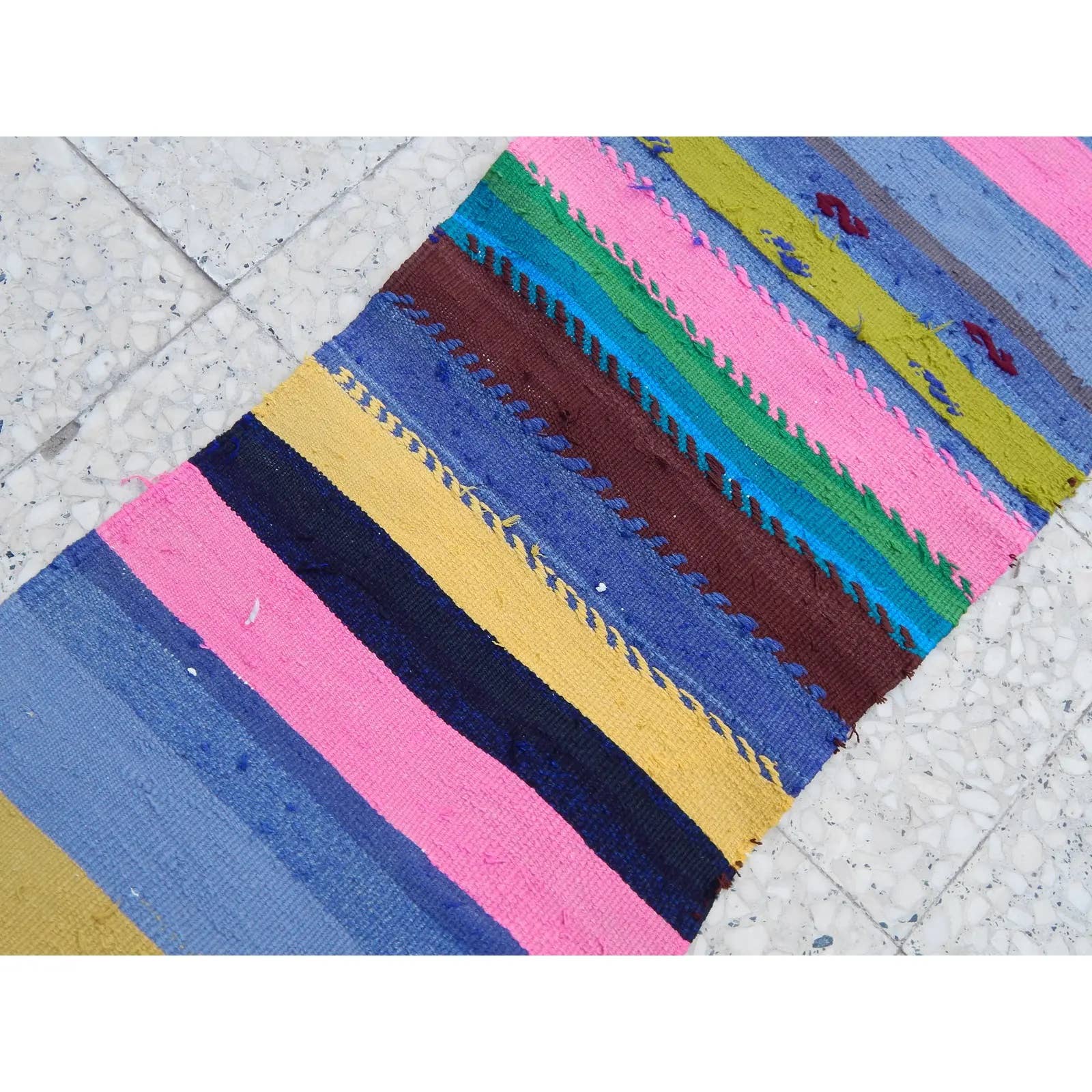 Vintage Turkish Kilim Runner 1'7'' x 8'2''