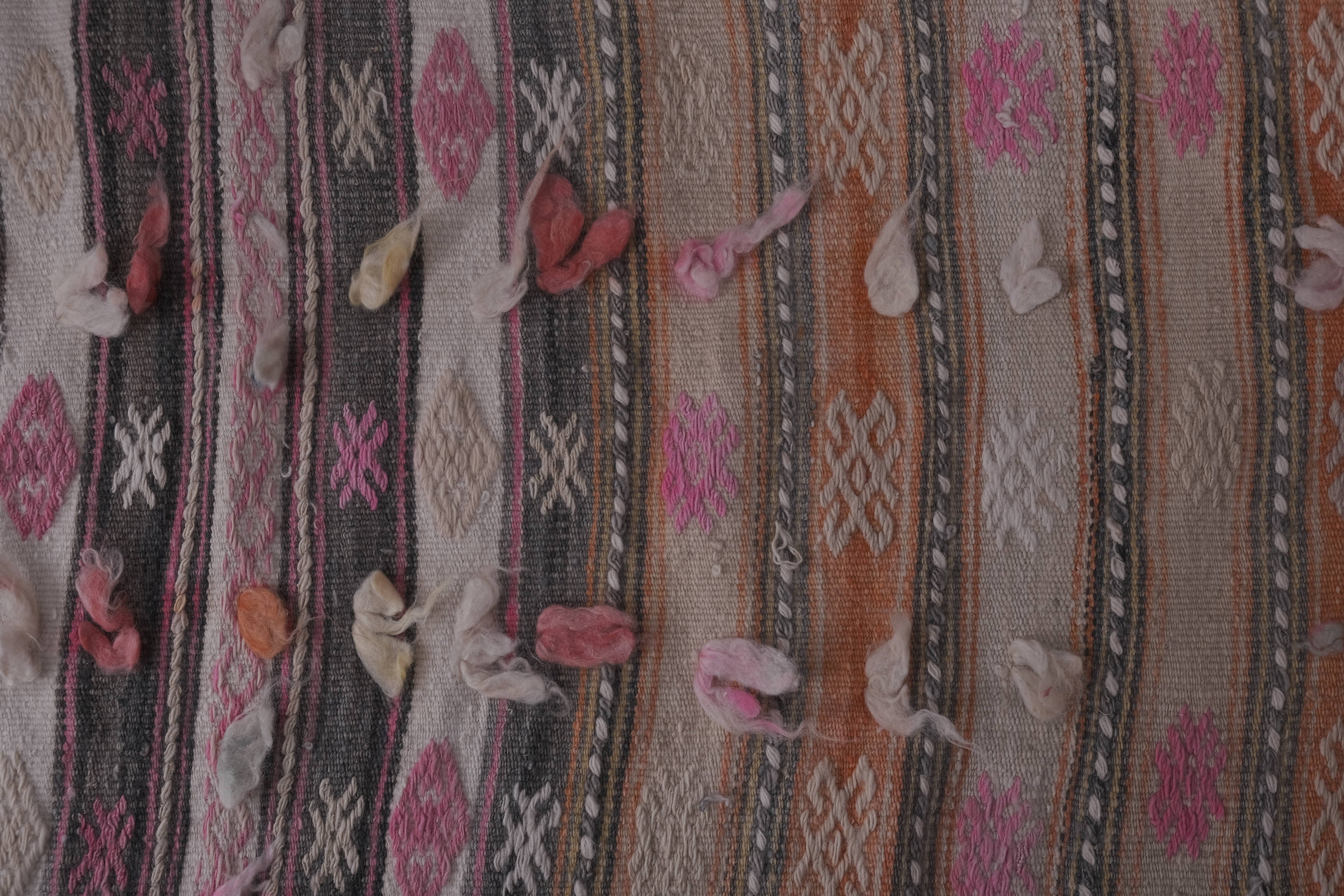 Vintage Turkish Kilim Runner 1'9'' x 23'1''