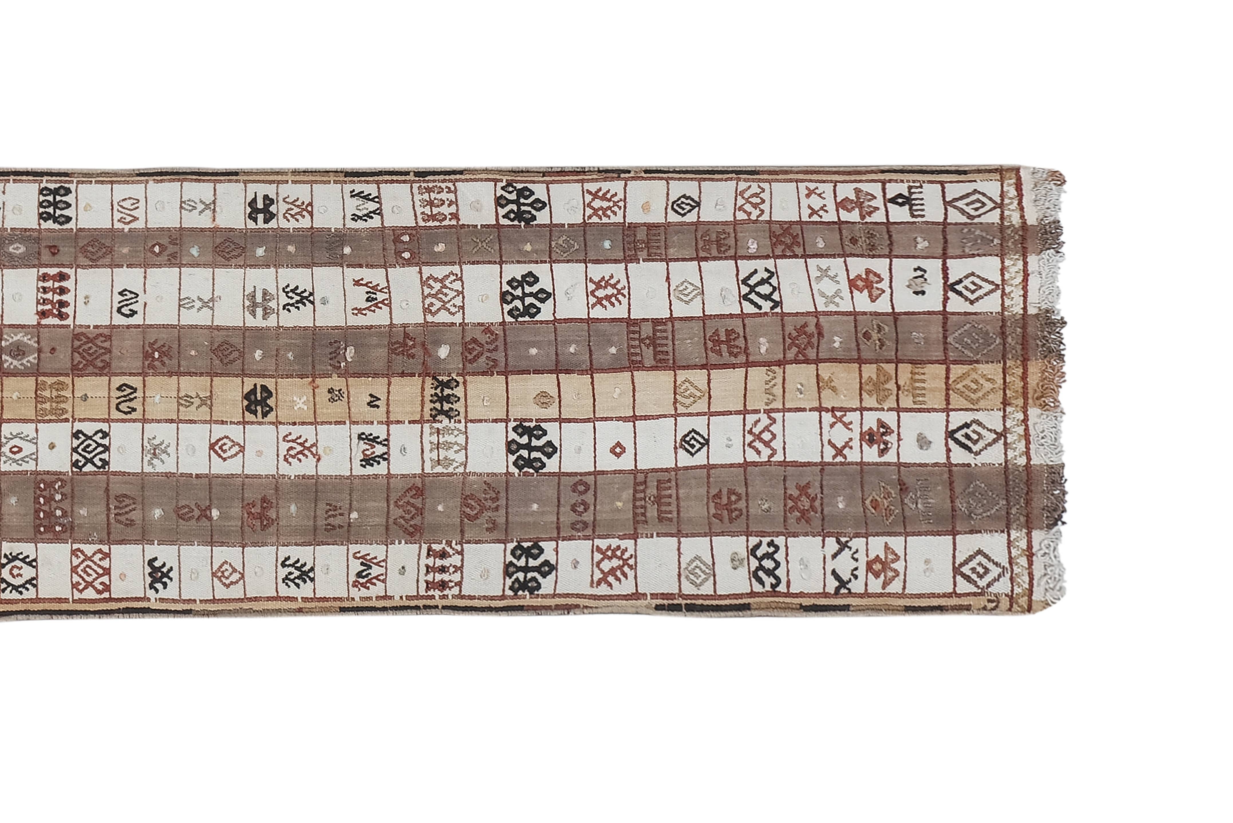 Vintage Turkish Kilim Runner 2' x 11'3''
