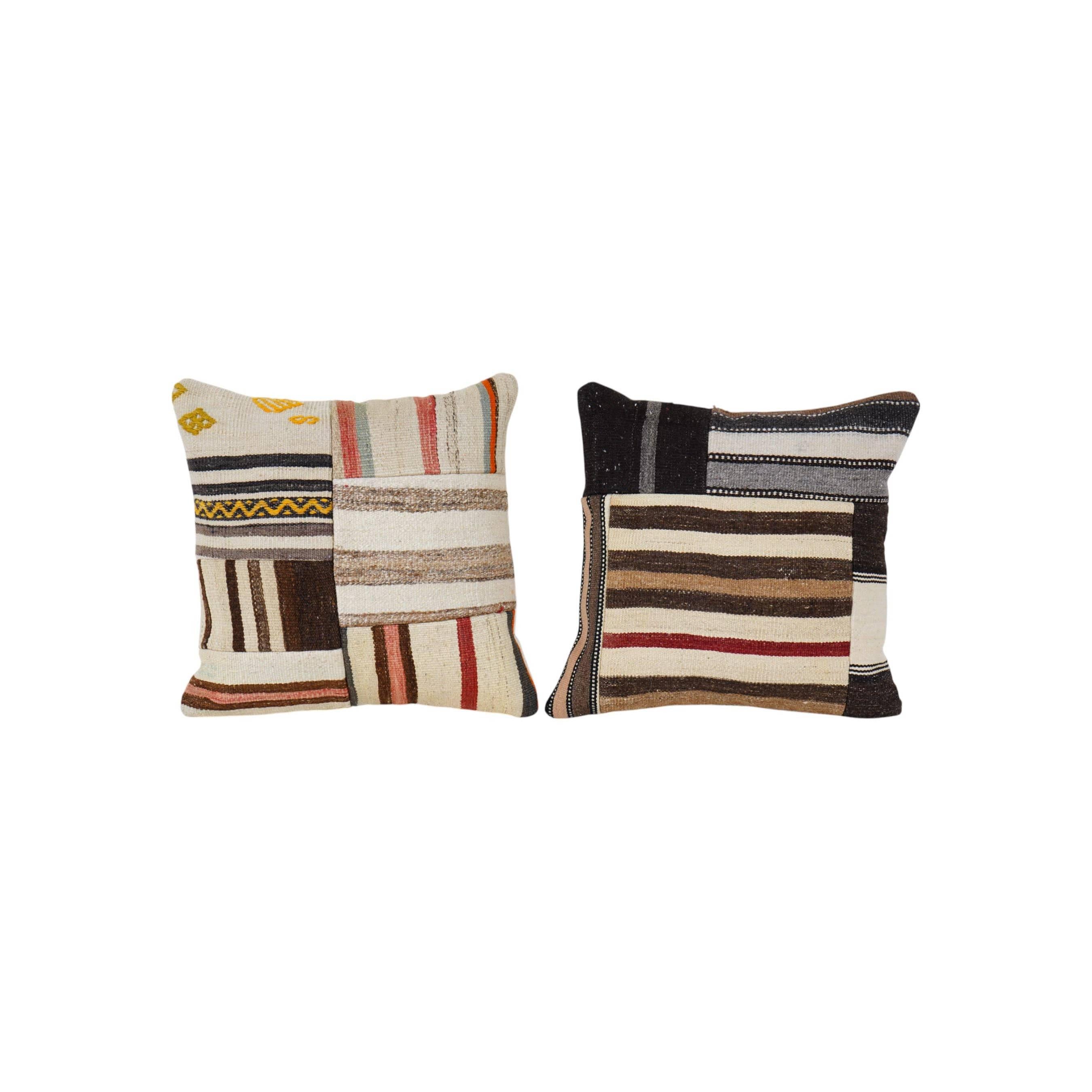 Kilim Patchwork Pillow Cover Set of 2 | 20'' x 20''