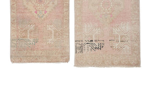 Vintage Turkish Yastik Rugs Set of 2 | 20'' x 39''