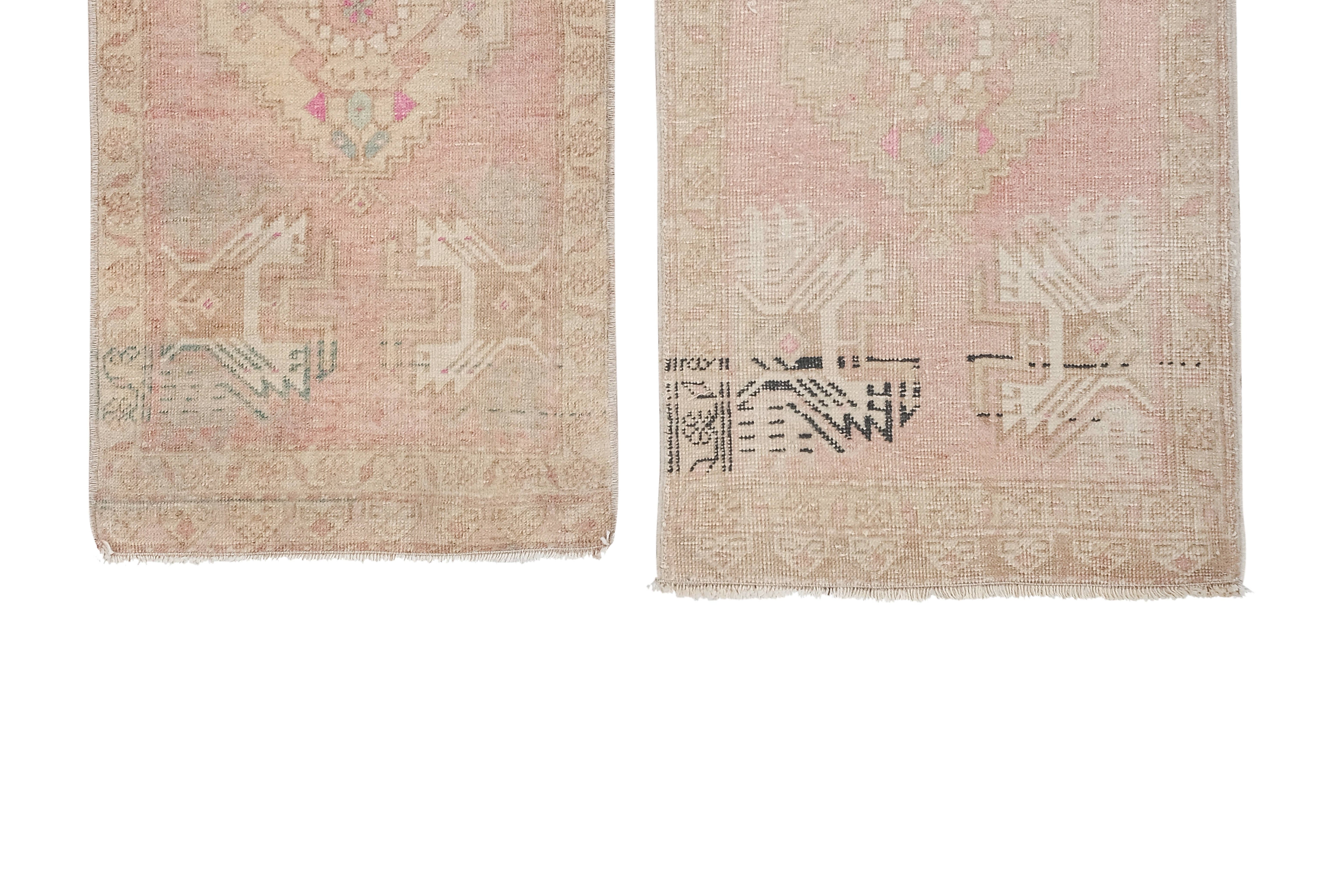 Vintage Turkish Yastik Rugs Set of 2 | 20'' x 39''