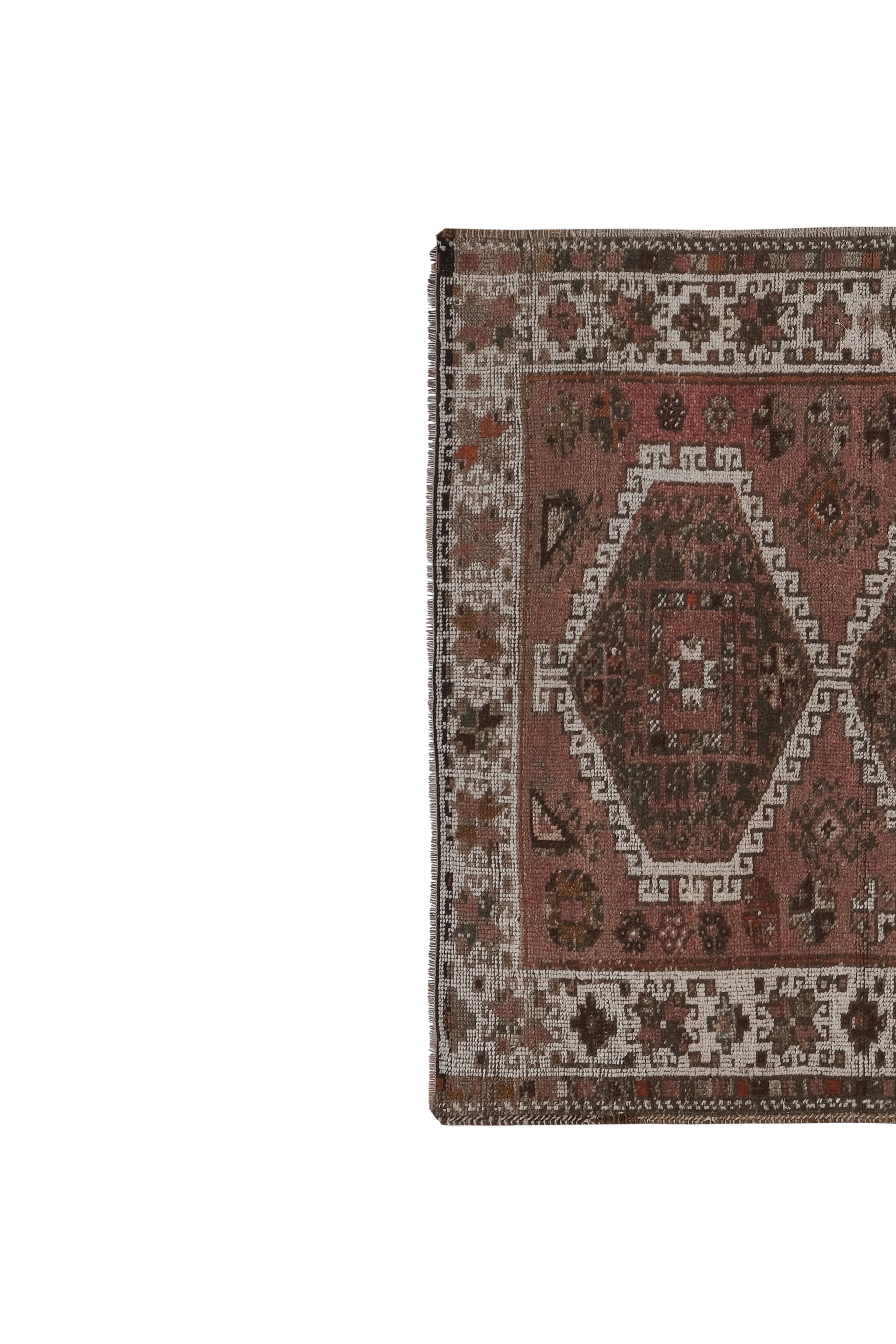 Vintage Kurdish Runner Rug 4'4'' x 8'7''