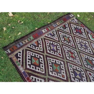 Vintage Turkish Kilim Rug 5'3'' x 8'6''