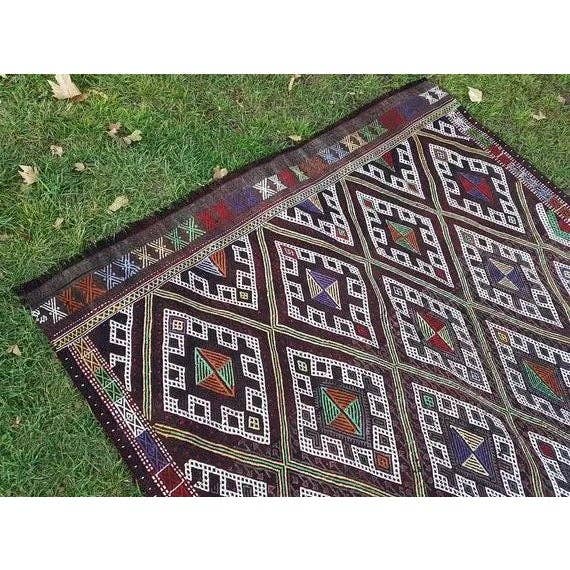 Vintage Turkish Kilim Rug 5'3'' x 8'6''