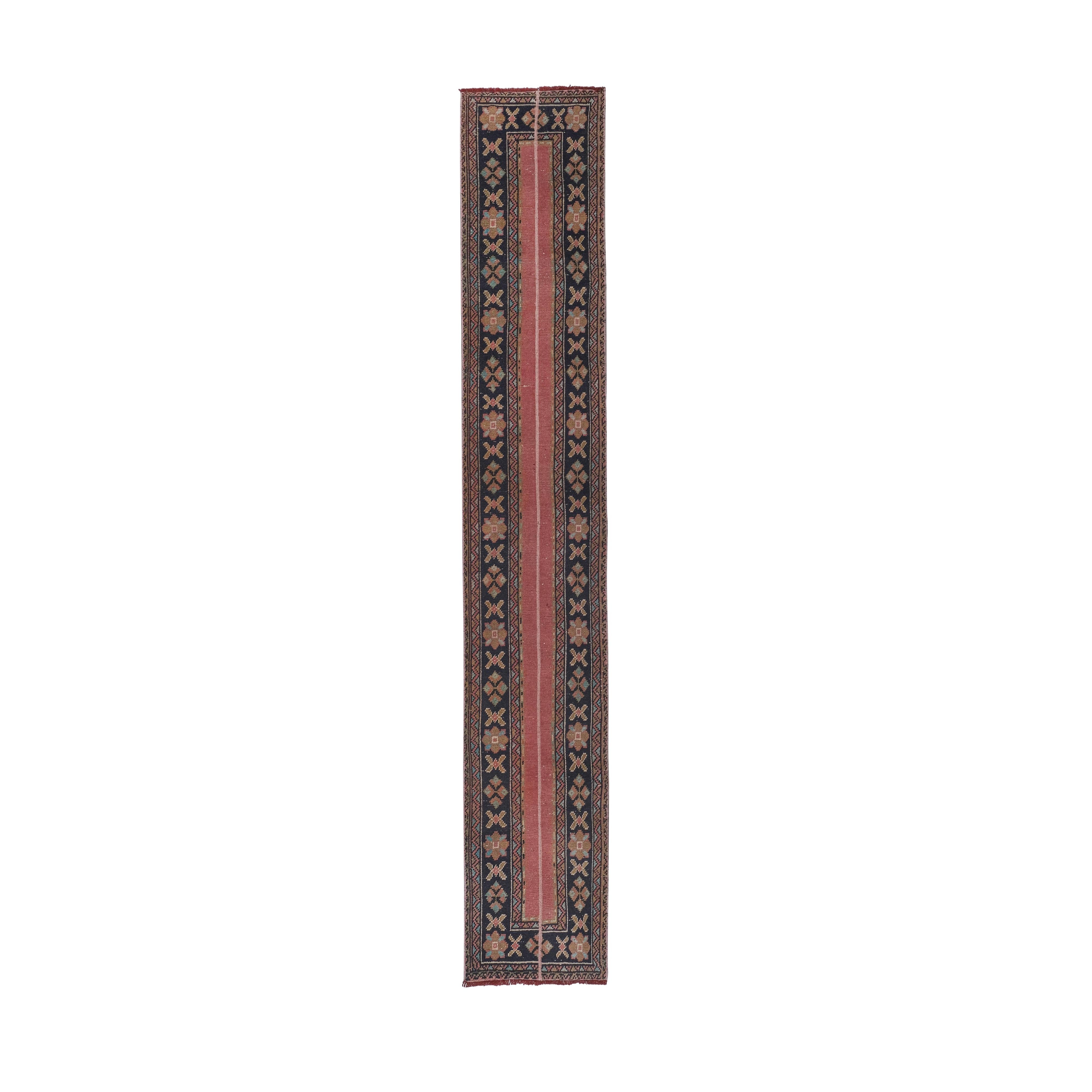 Vintage Turkish Runner Rug 2' x 12'4''