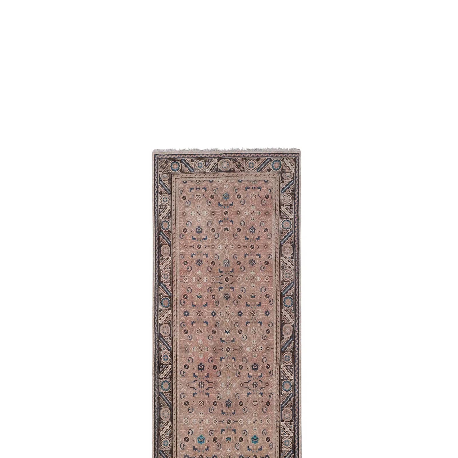 Vintage Caucasian Runner Rug 3'2'' x 13'7''