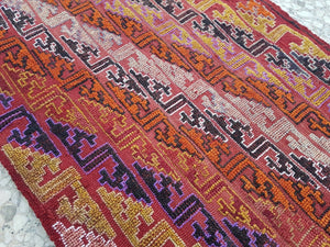 Vintage Kilim Yastik Rug 20'' x 34''