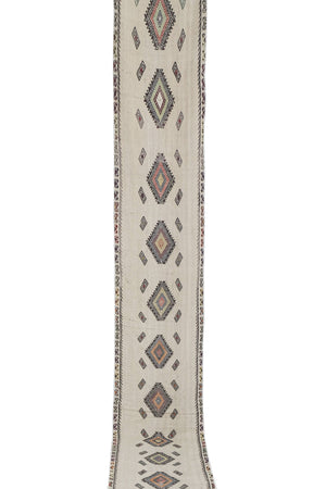 Vintage Turkish Kilim Runner 1'11'' x 13'8''