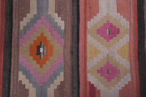 Vintage Turkish Kilim Runner 2'7'' x 21'1''