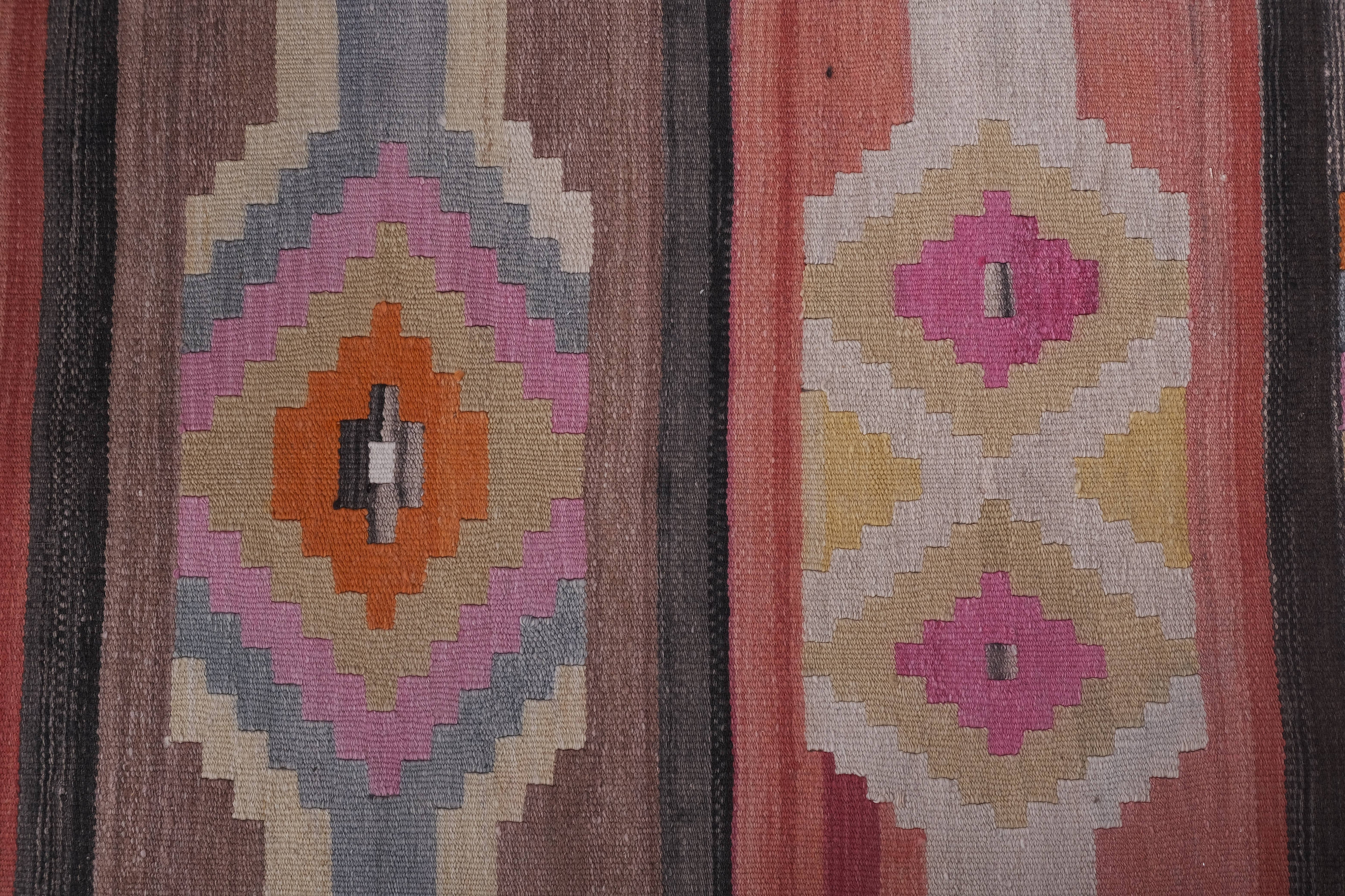 Vintage Turkish Kilim Runner 2'7'' x 21'1''