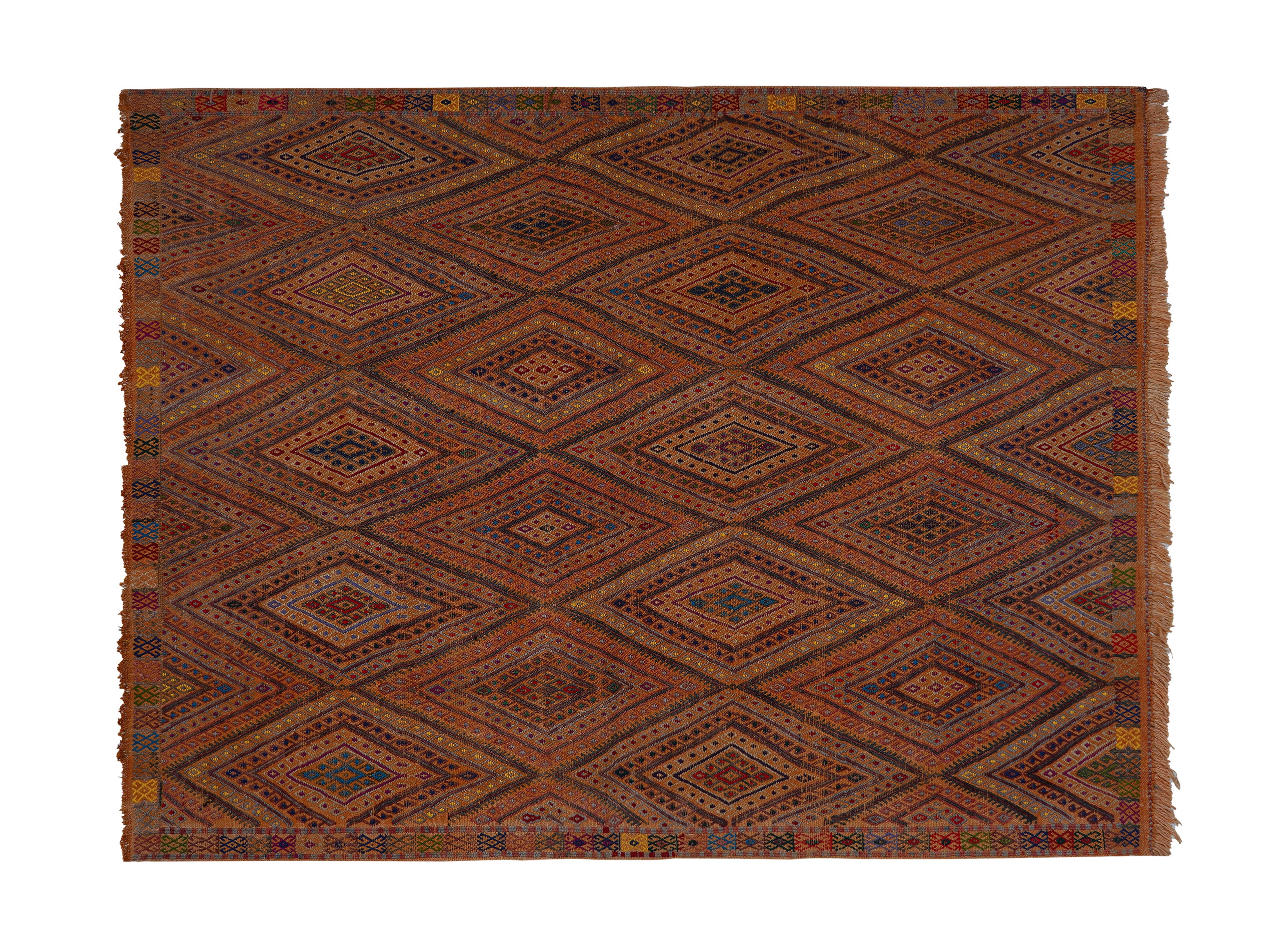 Vintage Turkish Kilim Rug 5'4'' x 7'7''