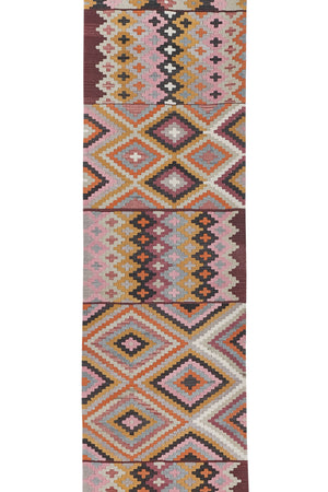 Vintage Turkish Kilim Runner 2'5'' x 15'1''