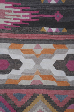 Vintage Turkish Kilim Runner 2'7'' x 9'