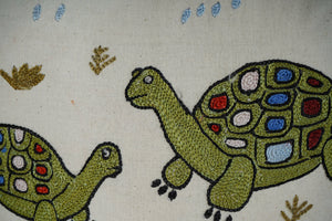 Turtle Suzani Pillow Cover | 18'' x 19''
